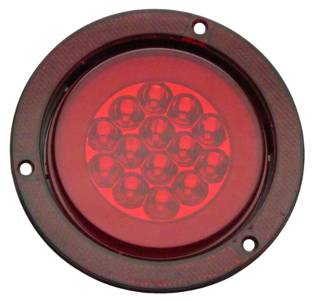 Plafon Redondo 4" Reflejante Gel 14 Led Rojo