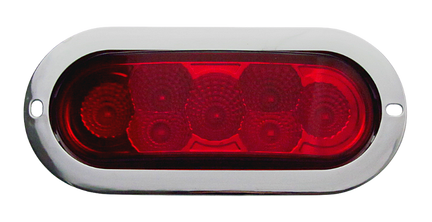 Plafon Ovalado 7 Led 3 Funciones Rojo