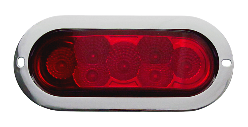 Plafon Ovalado 7 Led 3 Funciones Rojo