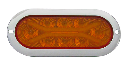 Plafon Ovalado 8 Led Gel 4 Funciones Ambar