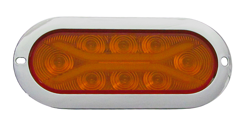 Plafon Ovalado 8 Led Gel 4 Funciones Ambar