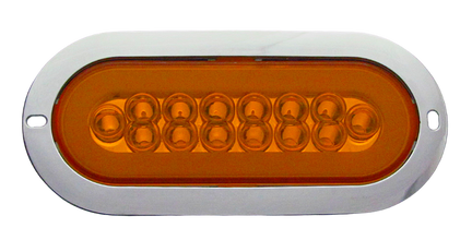 Plafon Ovalado 14 Led Gel 4 Funciones Ambar