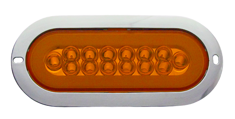 Plafon Ovalado 14 Led Gel 4 Funciones Ambar