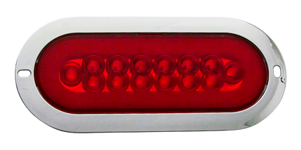 Plafon Ovalado 14 Led Gel 4 Funciones Rojo