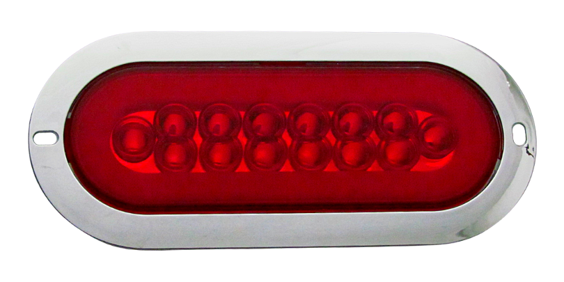 Plafon Ovalado 14 Led Gel 4 Funciones Rojo