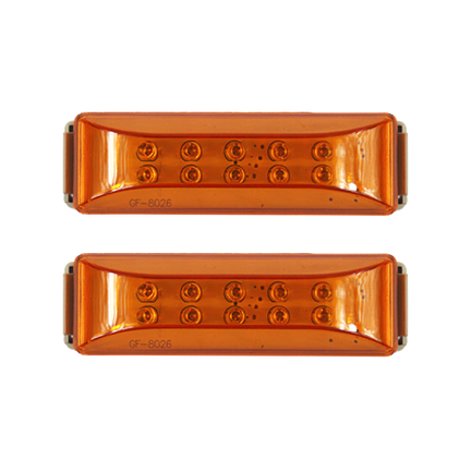 Plafon Lateral 10 Led 3 Funciones Ambar