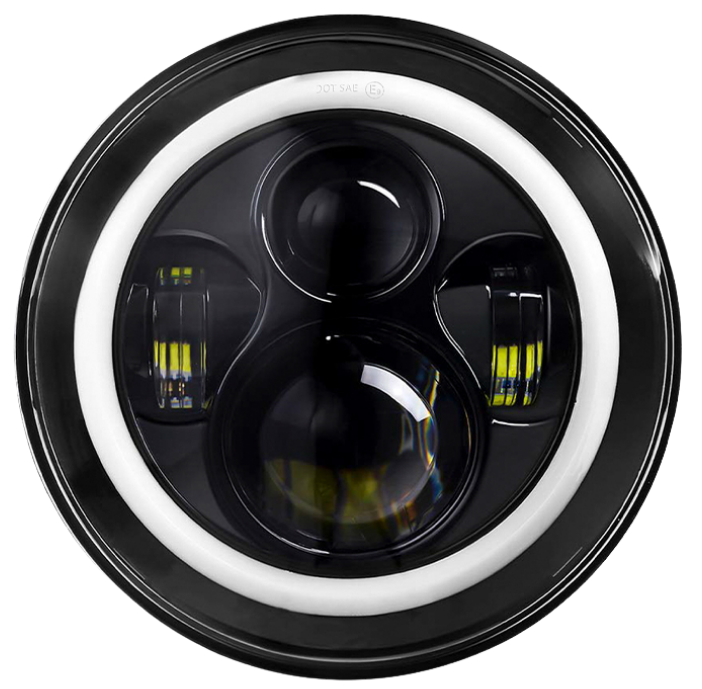 Faro Redondo Led 7" Con Drl Y Direccional