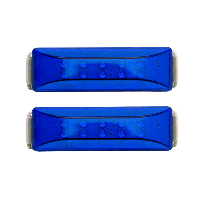 Plafon Lateral 10 Led 3 Funciones Azul