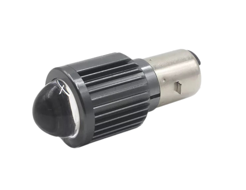 Foco Led P/moto Ba20 Lupa Blanco/ambar