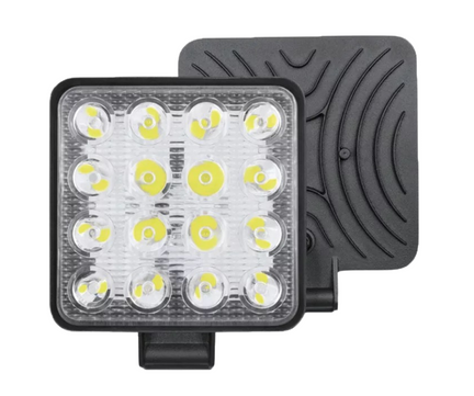 Faros Cuadrados 16 Led Minic/estrobo