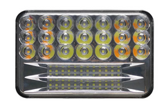 Faros Led 4X6 Luz Blanca Y Ambar C/Estrobo