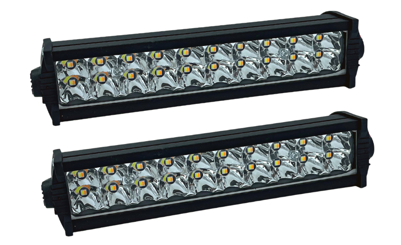 Barras 7" Slim 20 Led Blanco/ambar Estrobo