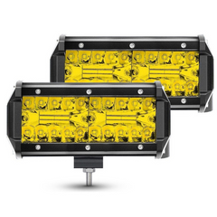 Faros 40 Led Ambar Luz Fija Y Estrobo
