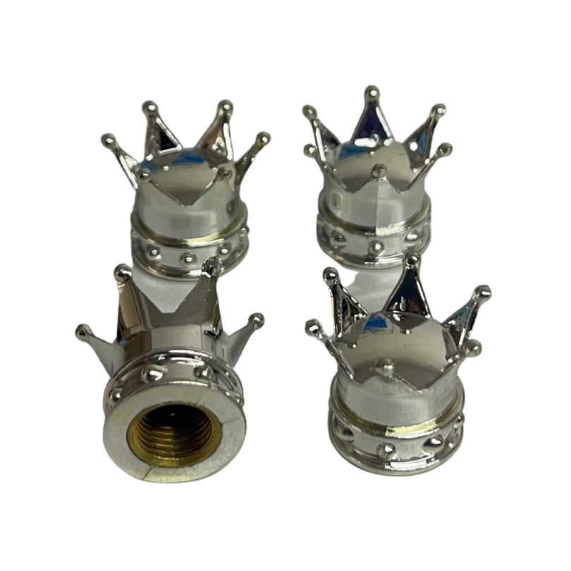 Tapon De Valvula Corona Plata 4pza