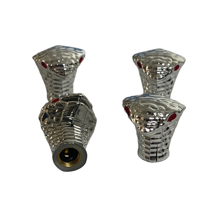Tapon De Valvula Cobra Plata 4pza