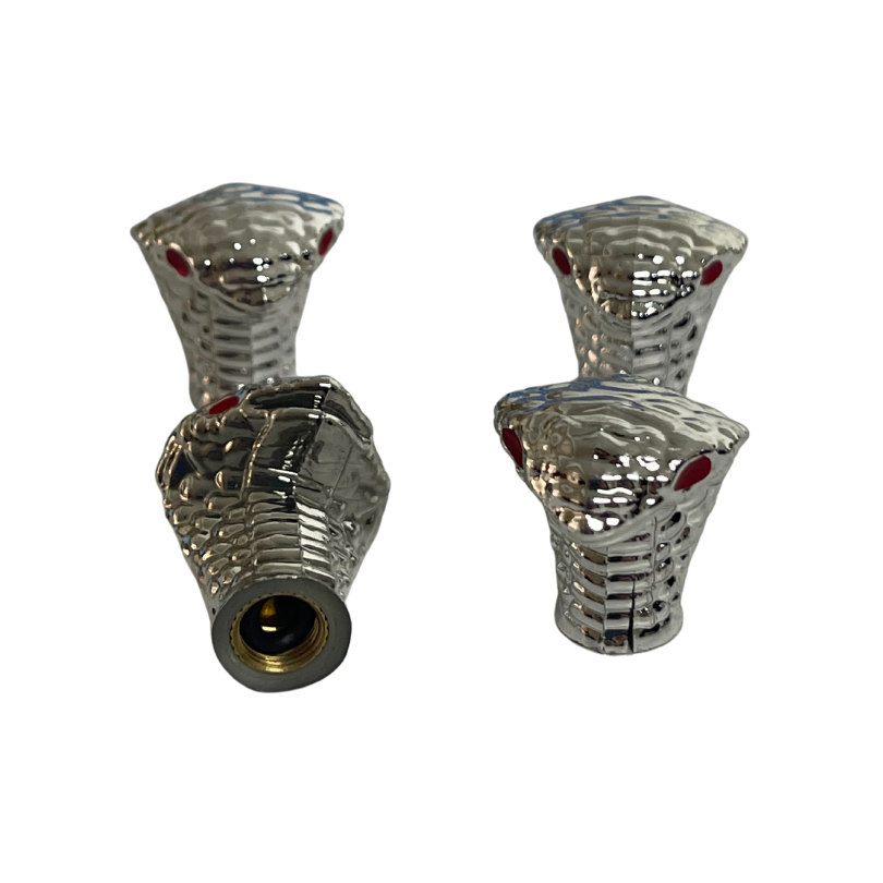 Tapon De Valvula Cobra Plata 4pza