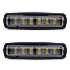 Faro 6 Led Lupa C/Estrobo Rojo/Azul