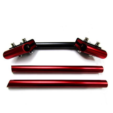 Manubrio Metalico Rojo 3 Pzas P/moto Italika
