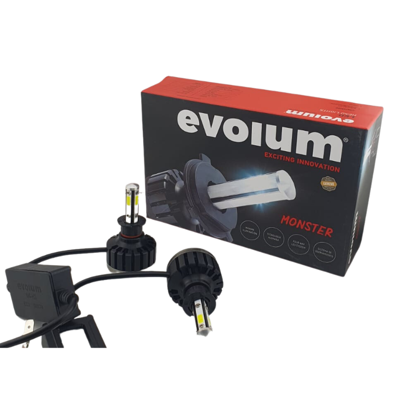 Focos Led H3  Evolum Monster 4 Caras