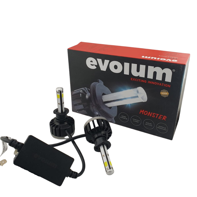 Focos Led H1 Evolum Monster 4 Caras