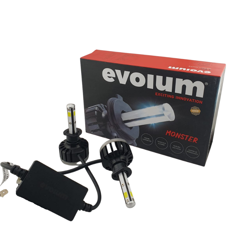 Focos Led H1  Evolum Monster 4 Caras