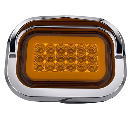 Plafon Led Cachucha Tipo Gro-rim Gel Ambar C/estrobo