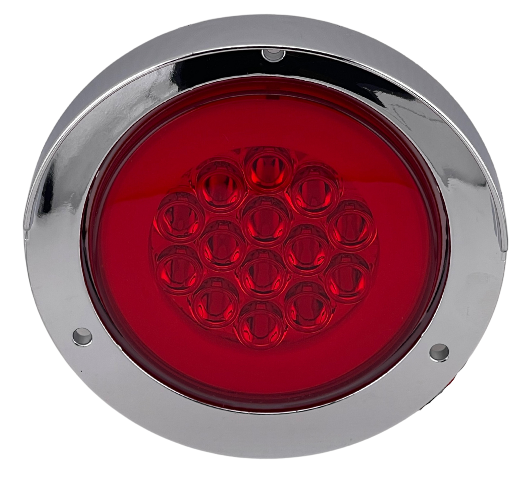 Plafon Redondo 4" 14 Led Rojo Gel Con Cachuca 4 Funciones