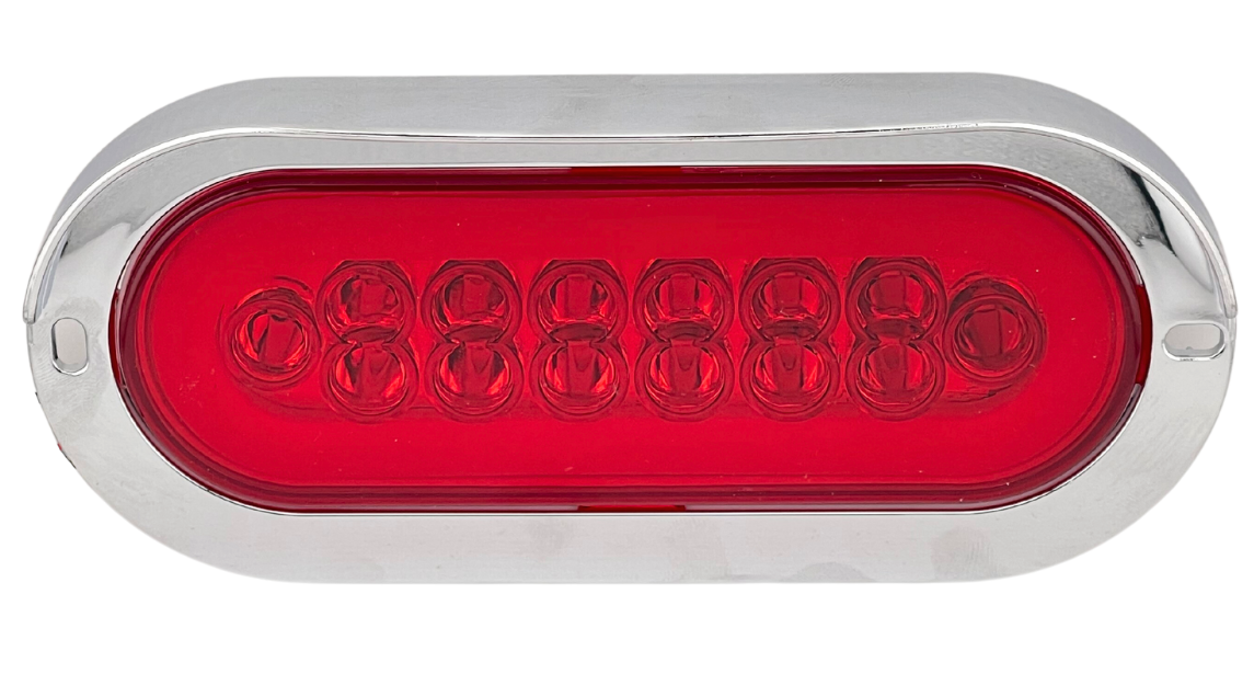 Plafon Ovalado 14 Led Rojo Gel Con Cachucha 4 Funciones