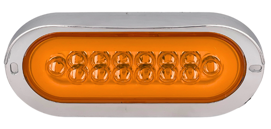 Plafon Ovalado 14 Led Ambar Gel Con Cachucha 4 Funciones