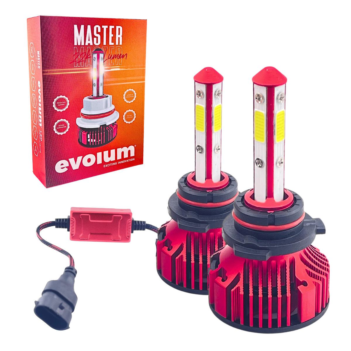 Focos Led 9006 Evolum Master 4 Caras