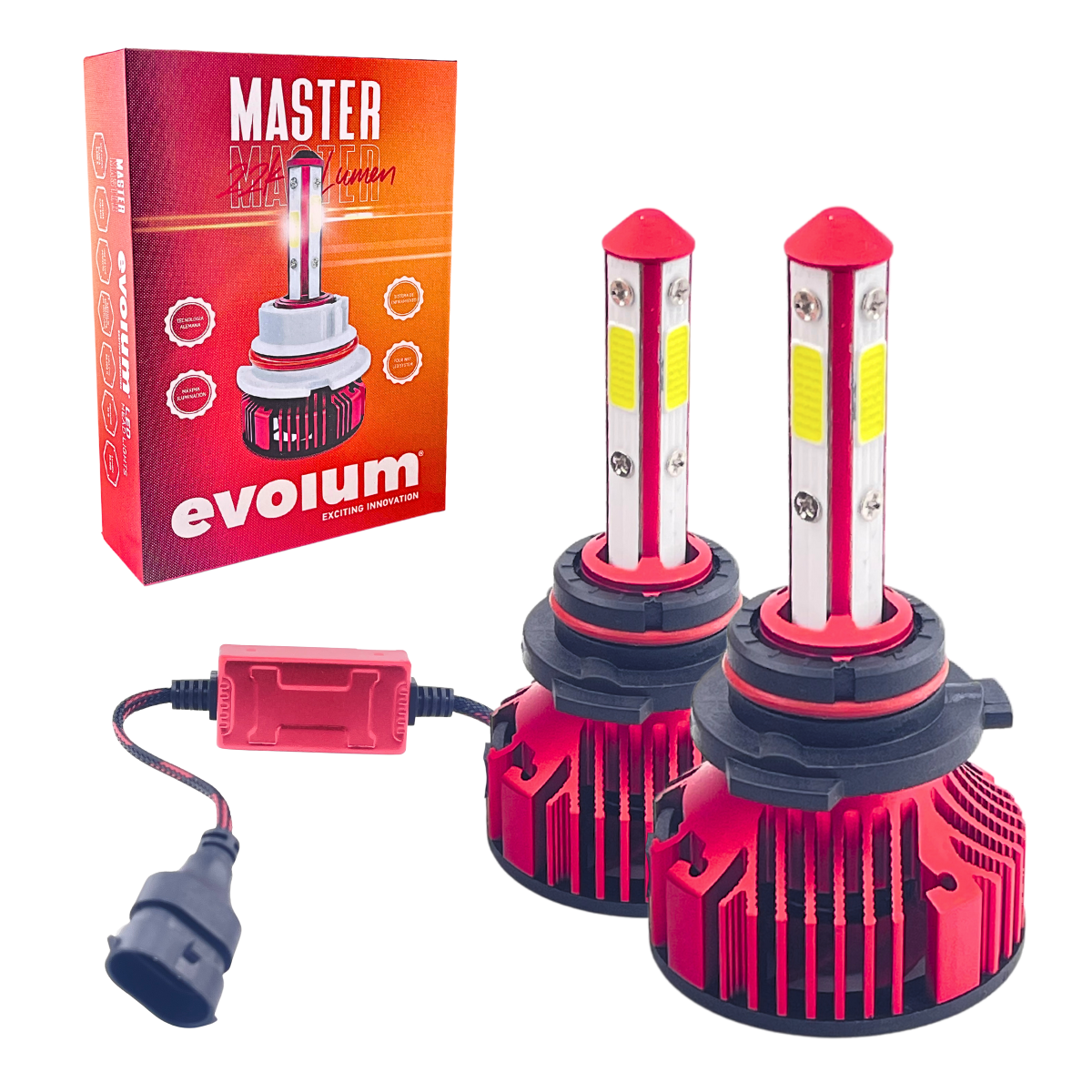 Focos Led 9005 Evolum Master 4 Caras