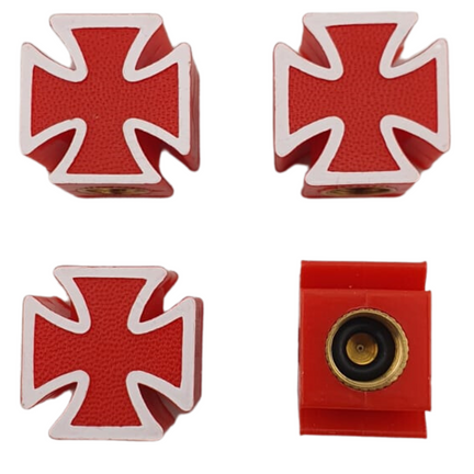 Tapon De Valvula Cruz Rojo 4pza
