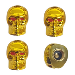 Tapon De Valvula Calavera Dorado