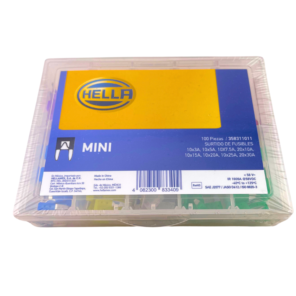 Fusible Clavija Mini Hella Surtido Caja 100Pzas