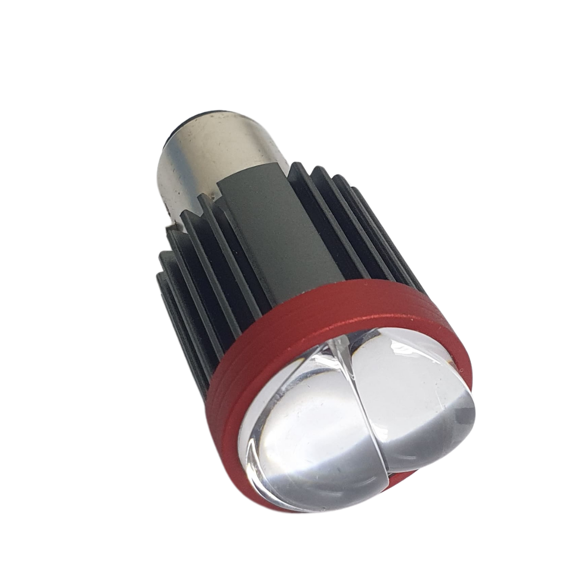 Foco Led P/Moto Ba20 Doble Lupa Blanco/Ambar