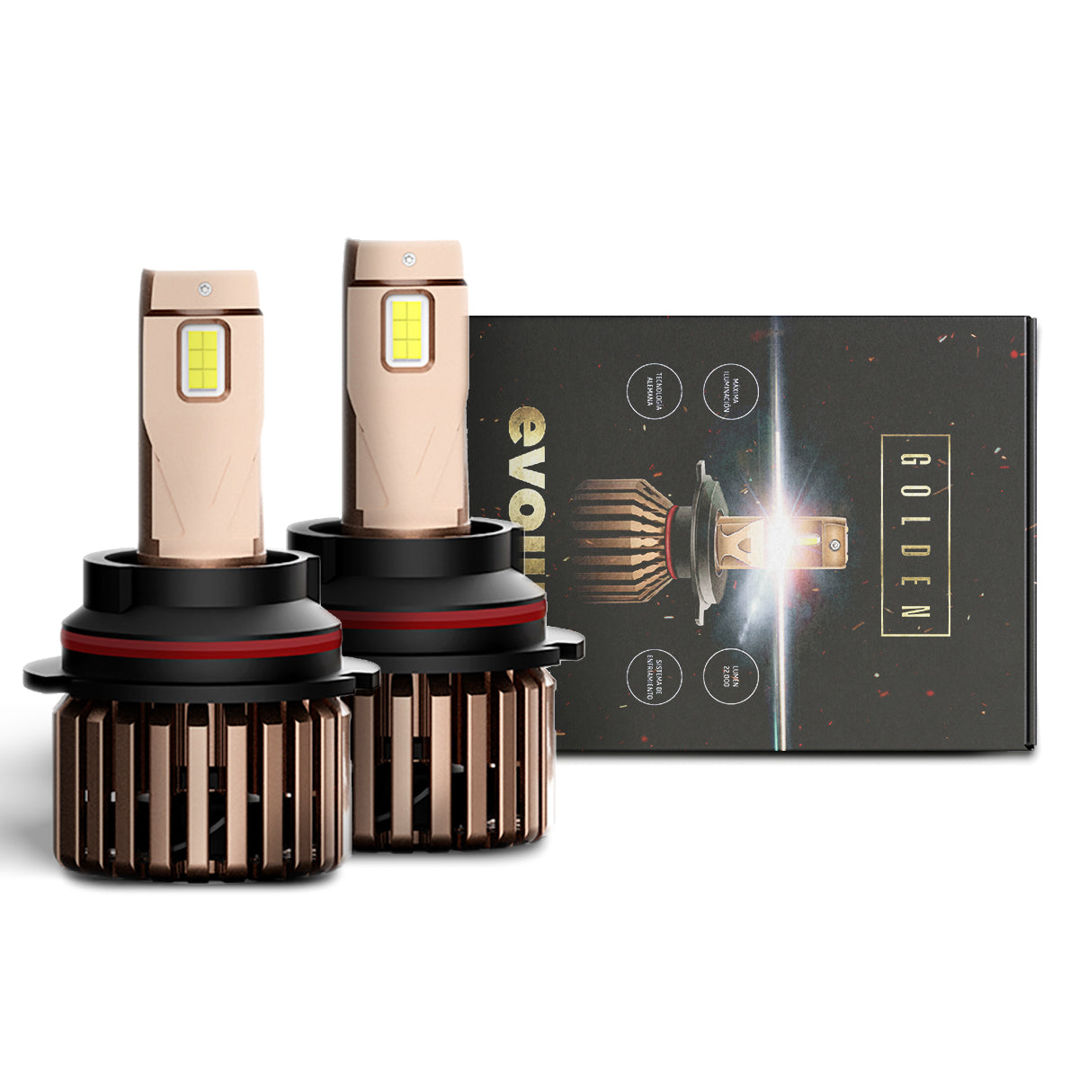 Focos Led 9007 Evolum Golden