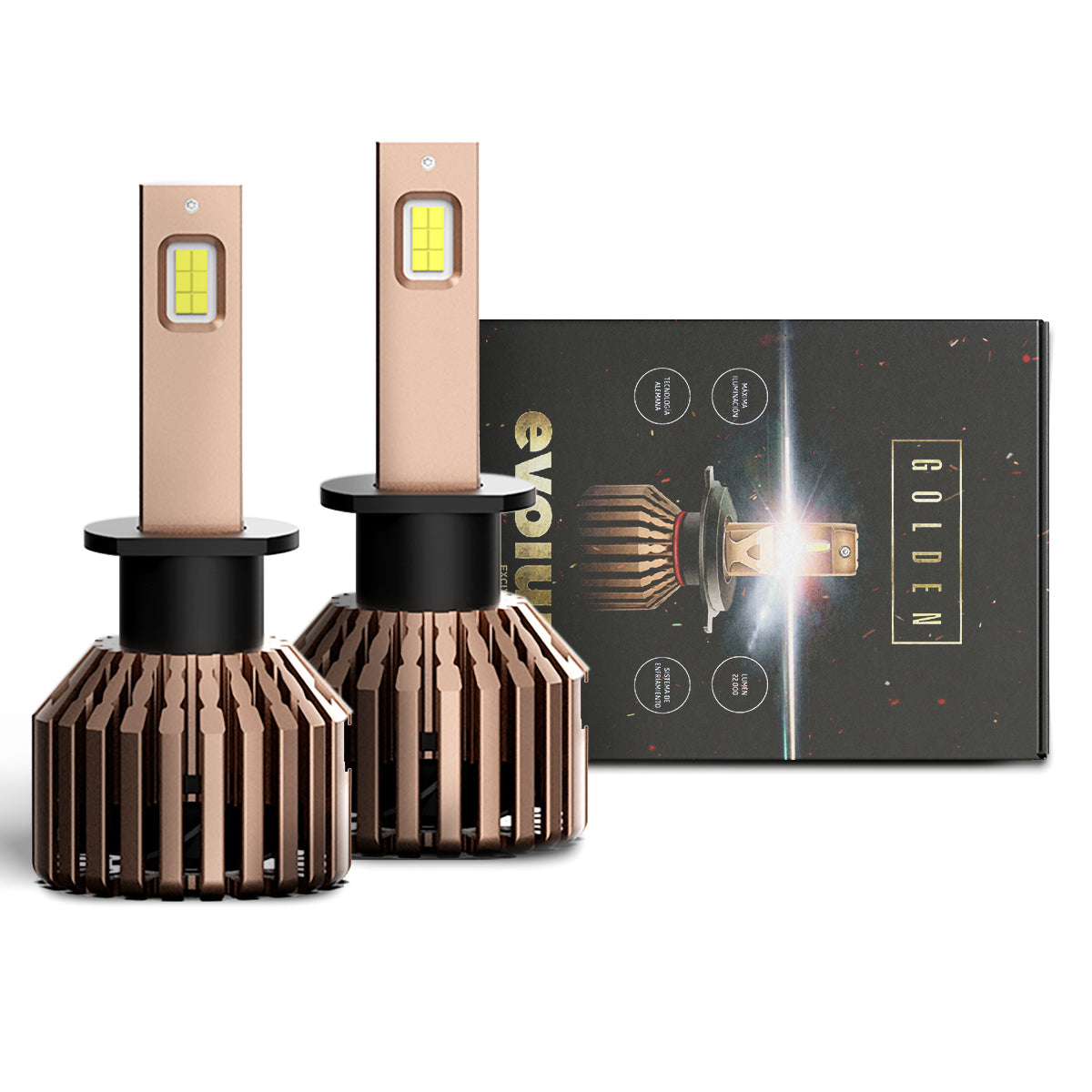 Focos Led H1 Evolum Golden