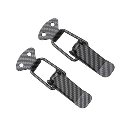 Sujeta Fascia Metalico Tipo Fibra De Carbono Universal 2 Pzas
