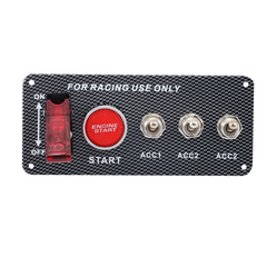 Switch De Arranque Racing Color Carbono 3 Interruptores