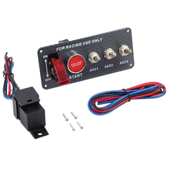 Switch De Arranque Racing Color Carbono 3 Interruptores