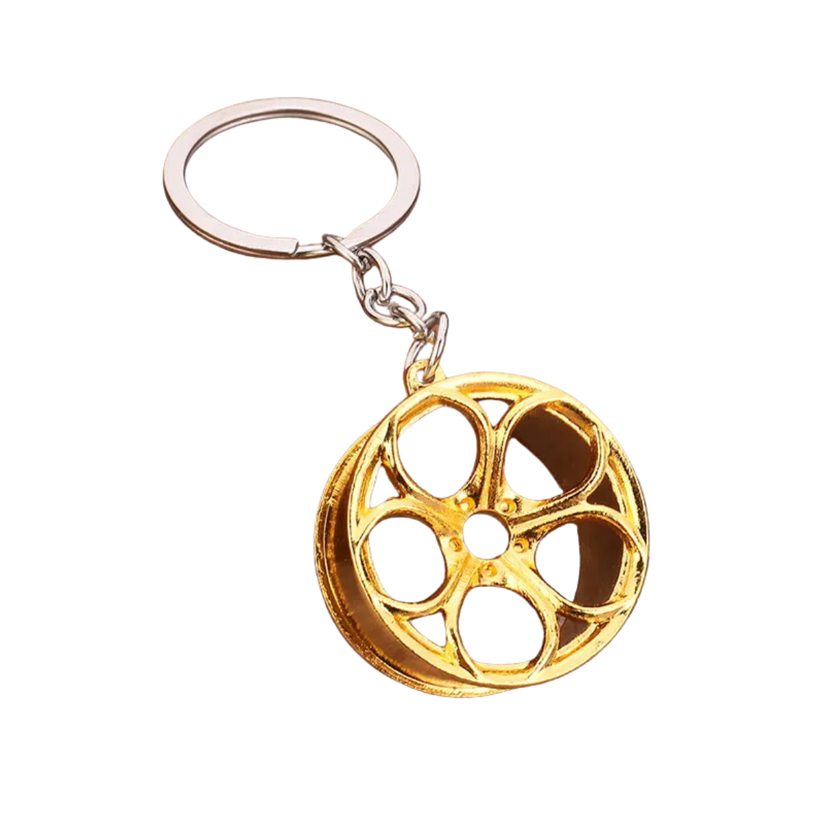 Llavero Metalico Rin Aros Dorado