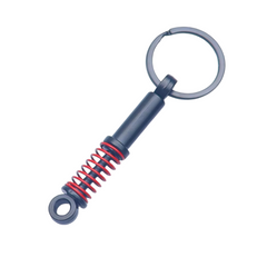 Llavero Metalico Amortiguador Rojo C/Negro