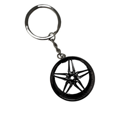 Llavero Metalico Rin Estrella Negro