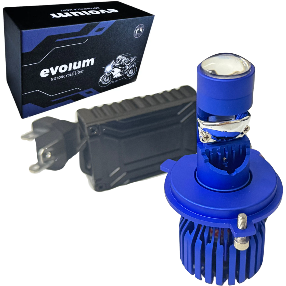 Foco Led H4 Para Moto Lupa Baja Y Alta 80W
