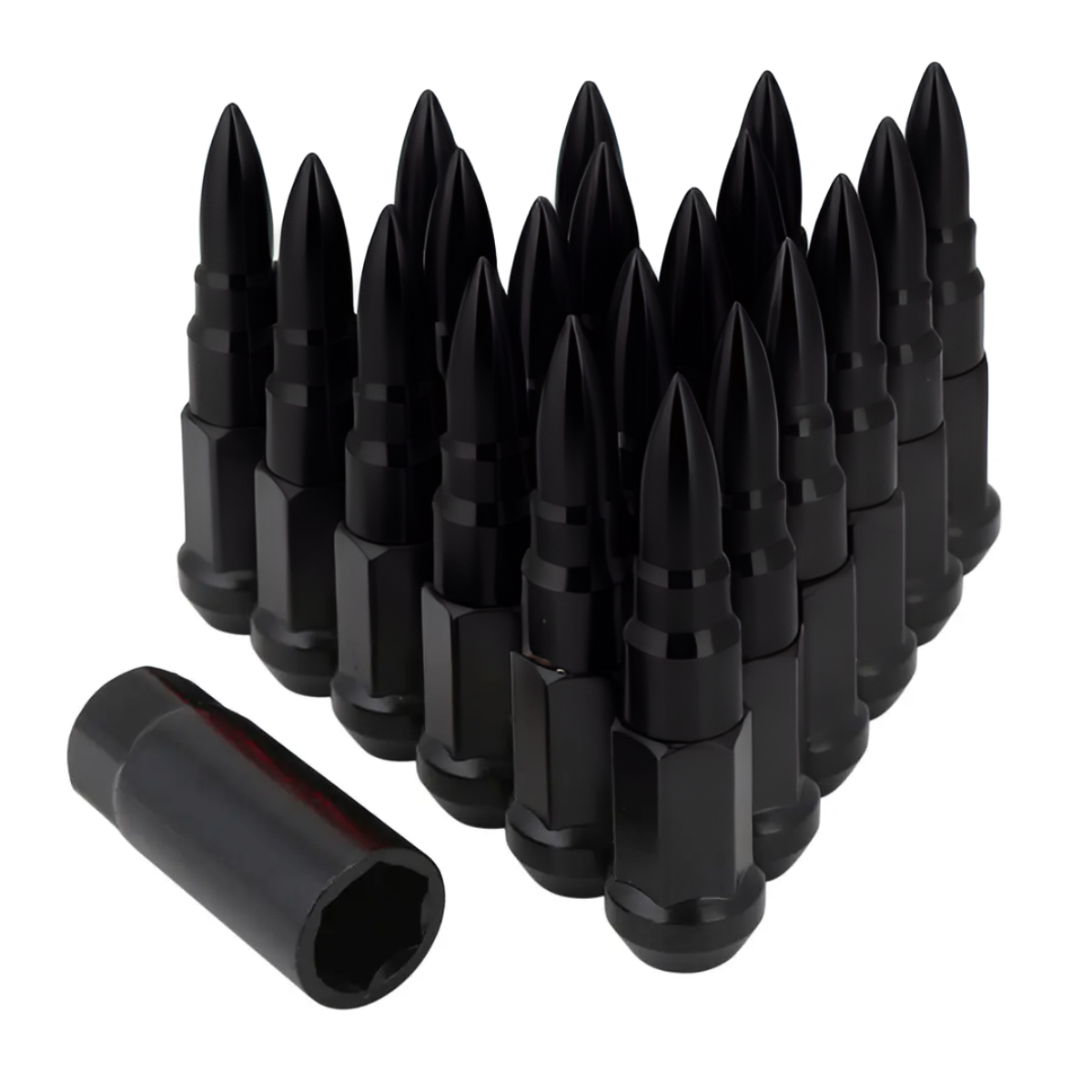 Tuerca Pico Metalica Conica Negro 12X1.25 20Pza 1 Llave