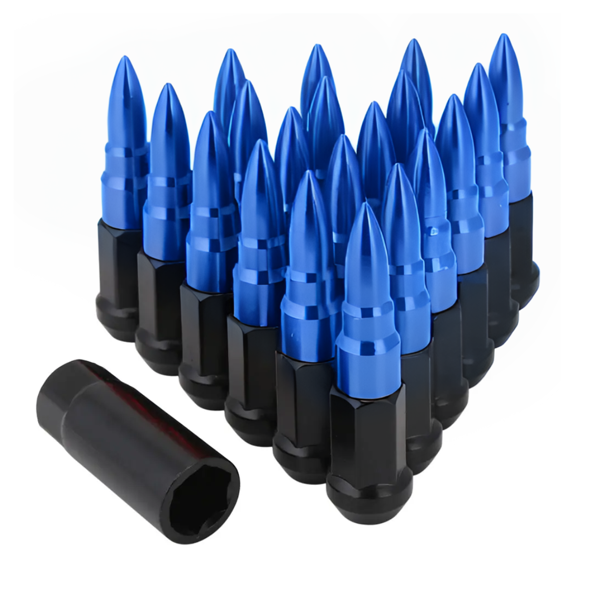 Tuerca Pico Metalica Conica Azul 12X1.25 20Pza 1 Llave