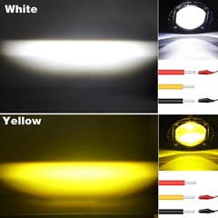 Faro Led Redondo Lupa Blanco/Ambar Con Estrobo Para Empotrar