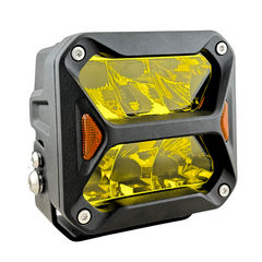 Faro Led Cuadrado Bronx 4" Reflect Spot Beam 4 Led Osram Amarillo Drl Ambar
