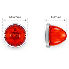 Plafon Tipo Watermelon Led Haz Luz Frontal Rojo Con Estrobo