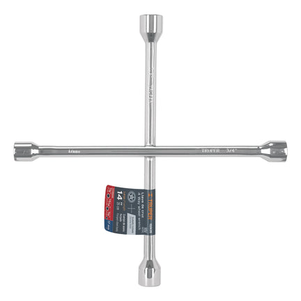 Llave De Cruz 14" Pulida Y Cromada Truper